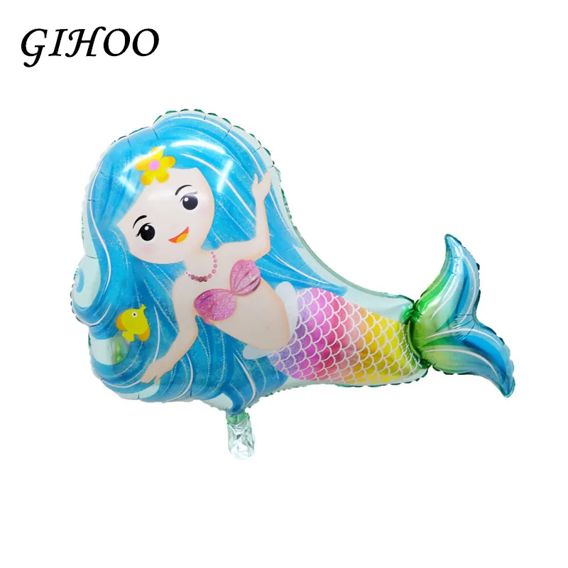 

50pcs Little Mermaid Princess Balloon 95*80cm Ariel Mermaid Helium Globos Wedding Birthday Party Ocean Theme Decoration Supplies