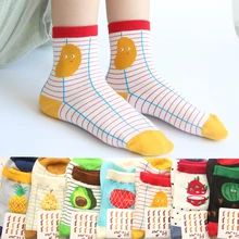 SP& CITY Harajuku, корейские крутые уникальные короткие носки с фруктовым принтом, женские хлопковые Смешные художественные носки, Модные Полосатые клетчатые повседневные низкие носки