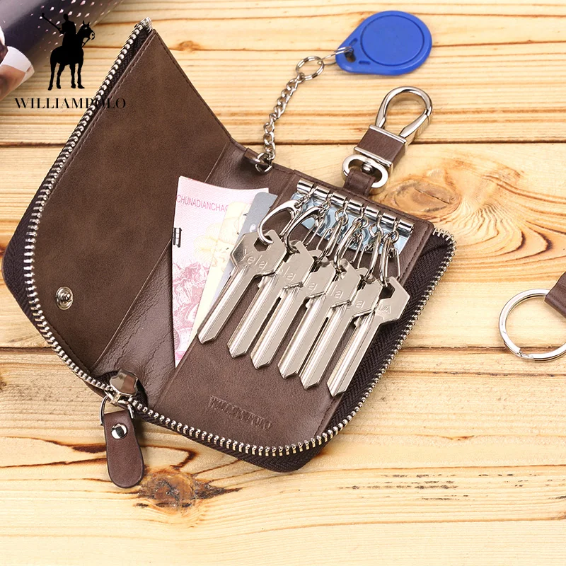 WILLIAMPOLO 2019 винтажный кошелек для ключей мужской тонкий модный роскошный женский