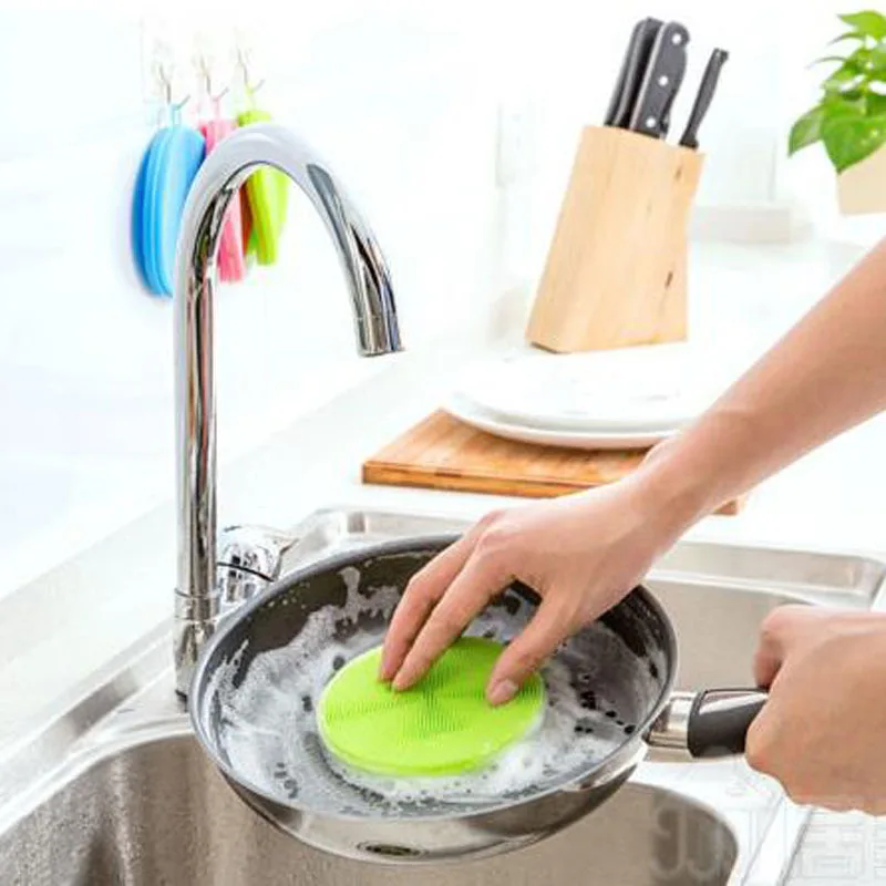FILBAKE силиконовые блюдо губка для мытья, скребок Кухня аксессуары для уборки антибактериальное средство для мытья посуды диапазона обезмасливает кисти инструменты