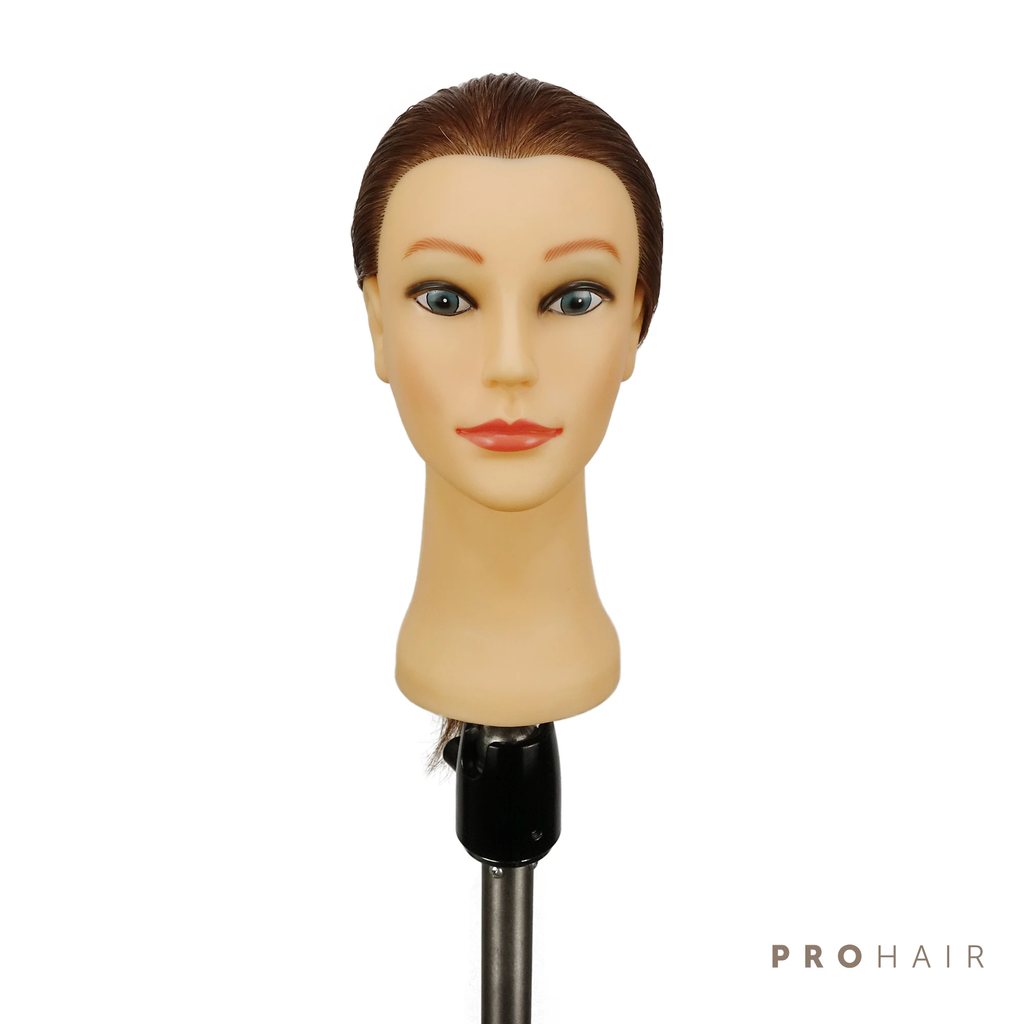 PROHAIR 35 см 14 ''человеческие волосы смесь синтетических коричневый мини Учебные головы-манекены Салон Женский манекен головы Парикмахерская тренировочный