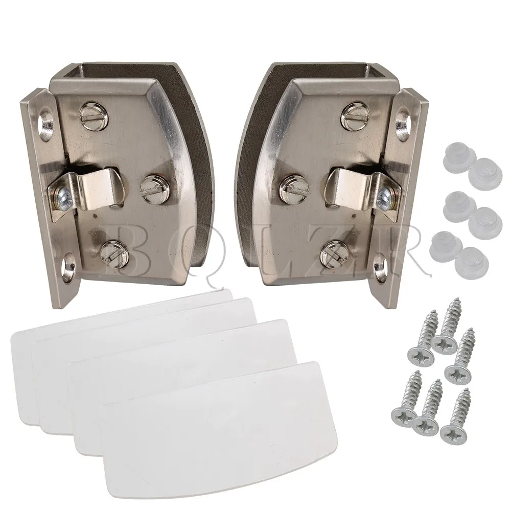 BQLZR Glass Door Clamp Hinge Side Mount 90 Degree DIY Materials A Pair BQLZR Glass Door Clamp Hinge Side Mount 90 Degree DIY Materials A Pair