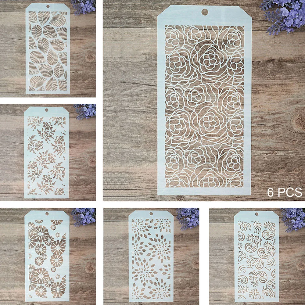 

6 PCS DIY Craft Geometry Stencil for DIY Scrapbooking Stamping Album Crafts Decorative Paper Cards