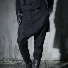 S-6XL! осень плед Мужские брюки свободные шаровары Повседневные личность большой обтягивающие штаны