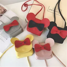 Милый кошелек для монет Микки высокого качества из искусственной кожи с милым бантом сумка для девочек Сумочка Carteira Женская