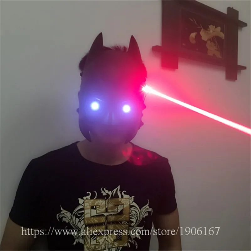 Новый светодиодный световой Laserman маска осветить сцены Головные уборы красной лазерной Маски для вечеринок