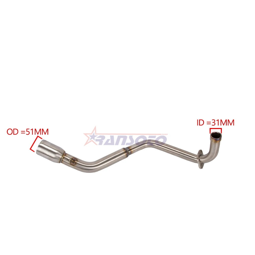 RANSOTO полная выхлопная система мотоцикла низкая Монтажная труба для Honda Grom MSX 125 MSX125 SF 2013- глушитель средняя труба скольжения