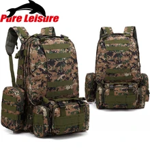 PureLeisure открытый рыболовный походный рюкзак 4 в 1 рыболовные сумки для катушек 55Л военный тактический рюкзак армейский Molle сумки