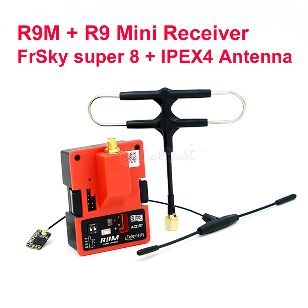 

Frsky R9M / R9M Lite Module + R9MM / R9 Mini 900MHz Receiver + Original Frsky IPEX4 & super 8 Antenna combo For Drone Quadcopter