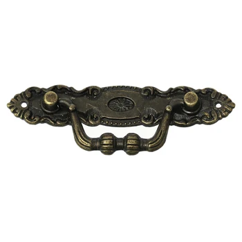 

Jewelry Wooden Box Case Cabinet Pull Handle Knobs Oval Antique Bronze 10.4cm x3.5cm(4 1/8" x1 3/8"),5 PCs 2015 new