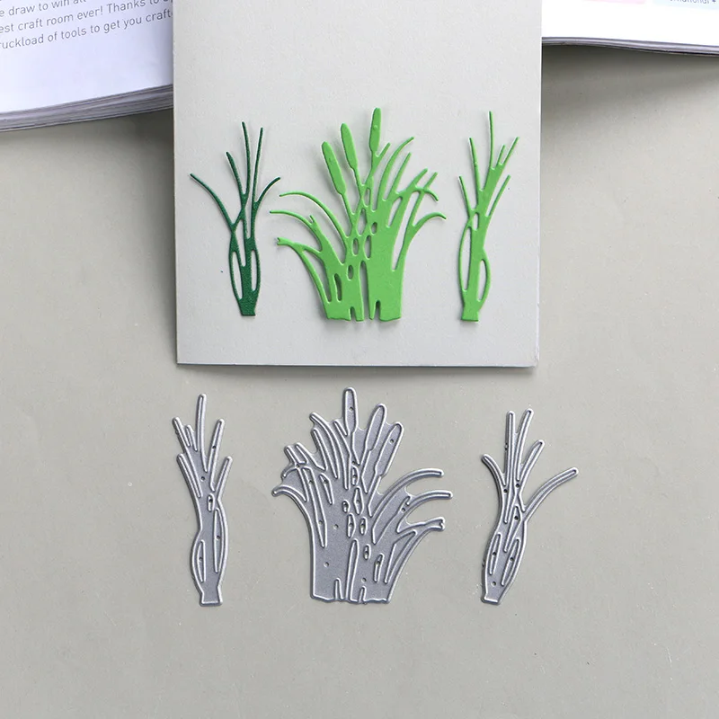 

DUOFEN METAL CUTTING DIES 2019 3pcs set grasses stencil for DIY papercraft projects Scrapbook Paper Album