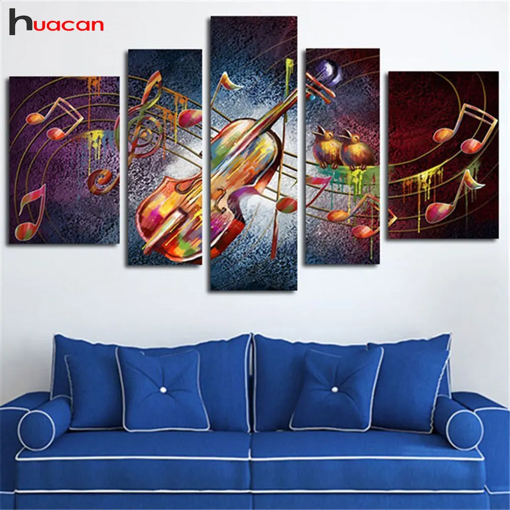 

HUACAN Diy Diamond Embroidery Multi-picture Combination Full Square Cross Stitch Diamond Painting Decoration Home