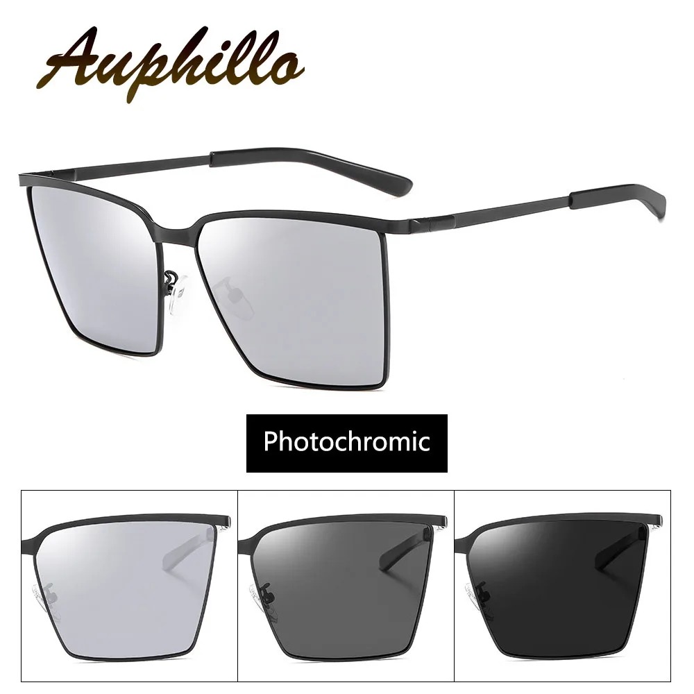 AUPHILLO Classic Brand Designer Sunglasses Men Women Polarized Photochromic Sunglasses Men Square Driver's Driving Glasses UV400 AUPHILLO Classic Brand Designer Sunglasses Men Women Polarized Photochromic Sunglasses Men Square Driver's Driving Glasses UV400