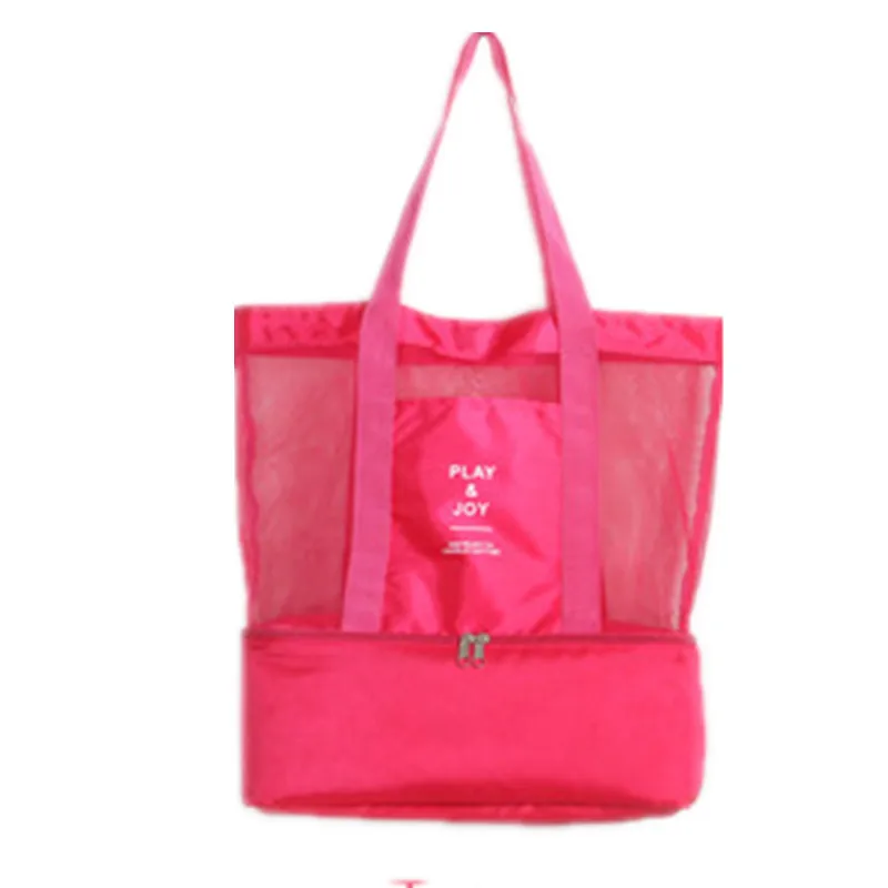 Вместительные сумки для обедов для женщин и детей, Портативная сумка через плечо, двухслойная посылка для пикника, Женская посылка для хранения, сумки-тоут - Цвет: rose