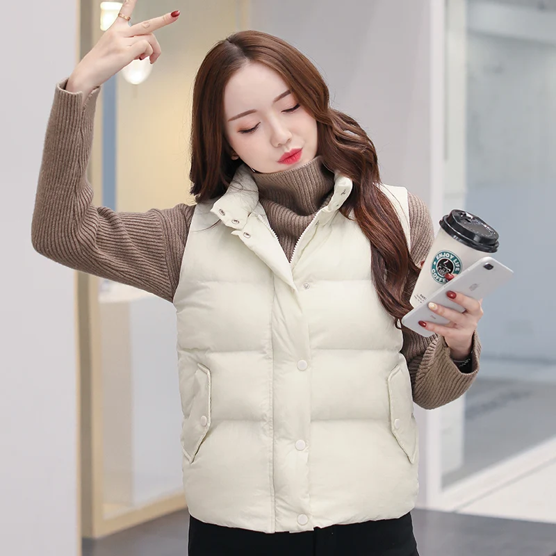 

Autumn Waistcoat for Women Winter Cotton Female Chaleco Mujer Padded Coat Jacket Colete Feminino High Quality Women's Vests 8963