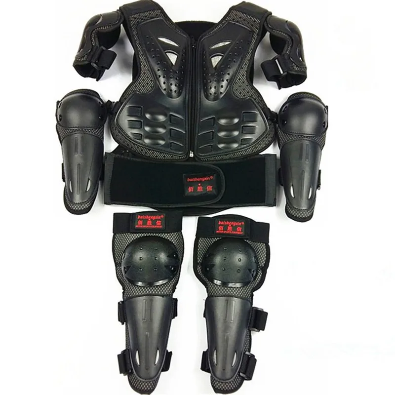 5 шт., детская мотоциклетная защита, защитная одежда для мотокросса, Детская куртка на подкладке до колена, Детская бронежилет для мотокросса