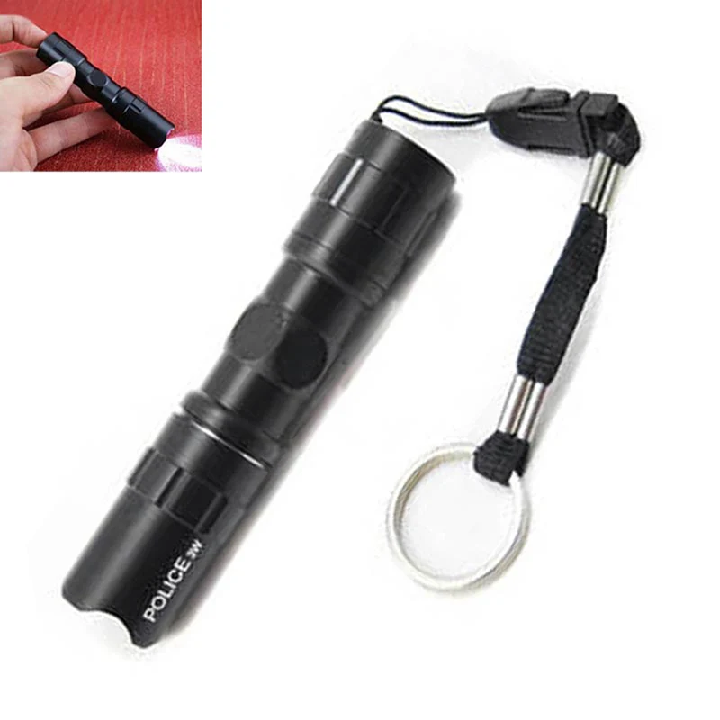 

Hot Sell Portable Flashlight Super Bright 3W Police LED Flashlight Torch with Clip Clamp Electric Torch Strap Flashlight HR