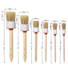 Buy Soft Car SUV Detailing Wheel Wood Handle Brushes for Cleaning Dash Trim Seats Handy Washable Car Cleaning Tool Free Shipping