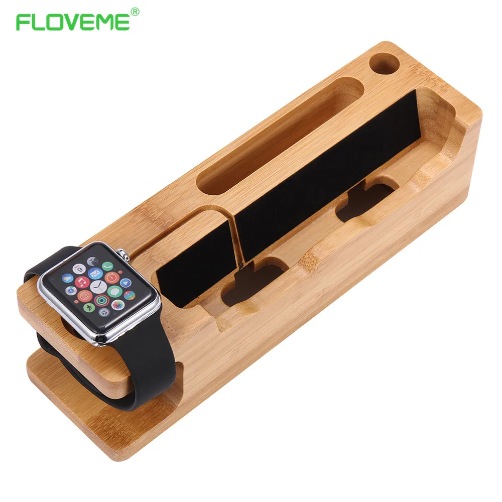 Holz Ladestation Station Handyhalter Ständer Für iPhone 7 Plus 6 6 S Plus 5 5 s SE Für iWatch Handy