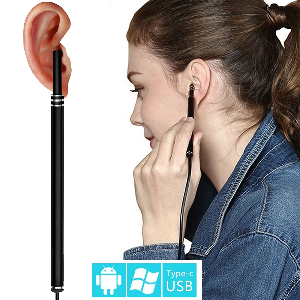 

720P HD 1.3 Million Pixels Camera Ear Cleaning Endoscope 3 in1 USB OTG Visual Ear Cleaner Ear Wax Removal Tool Otoscope Ear Pick