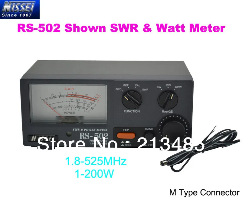 RS-502 NISSEI, показанный 1,8-525 МГц 200 Вт КСВ и ватт меттер(разъем типа M