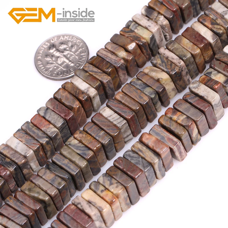 

GEM-inside 3X10MM Lot Natural Assorted Stones Cube Spacer Disc Beads For Jewelry Making DIY Gifts Strand 15 Inches Wholesale!