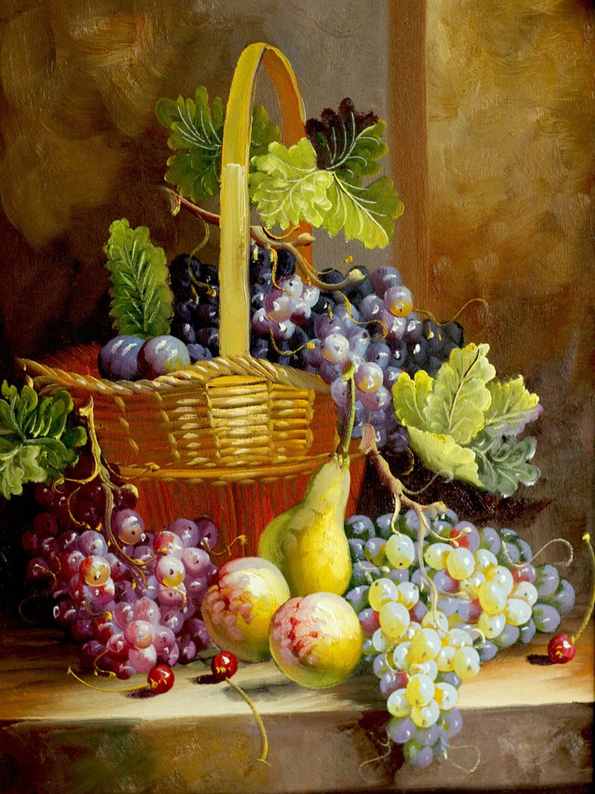 

5D Diy Diamond Embroidery Fruits Needlework Square Cross-stitch Diamond Painting Decor for Home Gifts