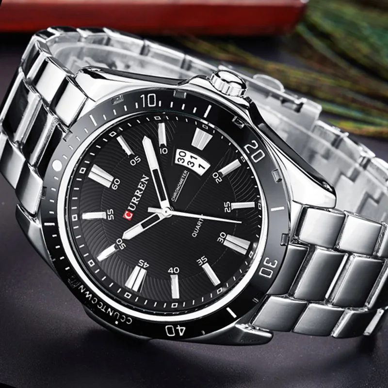 

CURREN Watches Men Top Brand Luxury Wrist Quartz Watch Military Design Casual Men's Steel Clocks Male Men Sport Classic Clock