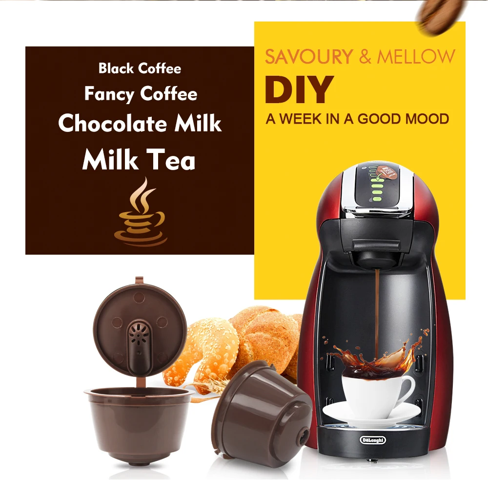 Новые 3/4 шт. combinacapsule кофе Refilable капсулы 2 Тип 3rd Genration многоразовые капсулы Dolce Gusto Обновление версии фильтр