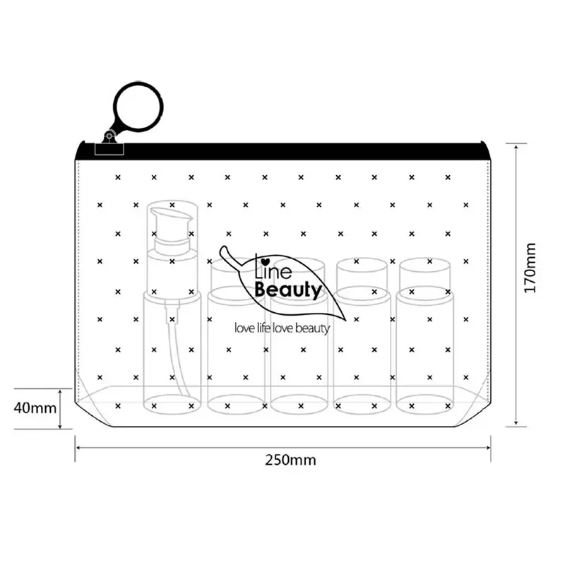 Прозрачная косметичка для ванной из ПВХ, женская косметичка для путешествий, косметичка на молнии, косметичка, чехол