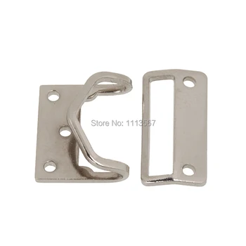 

100Set Craft Silver Tone Metal Hook & Eyes Clasp Waist Extender Button Sewing On Garment NK65