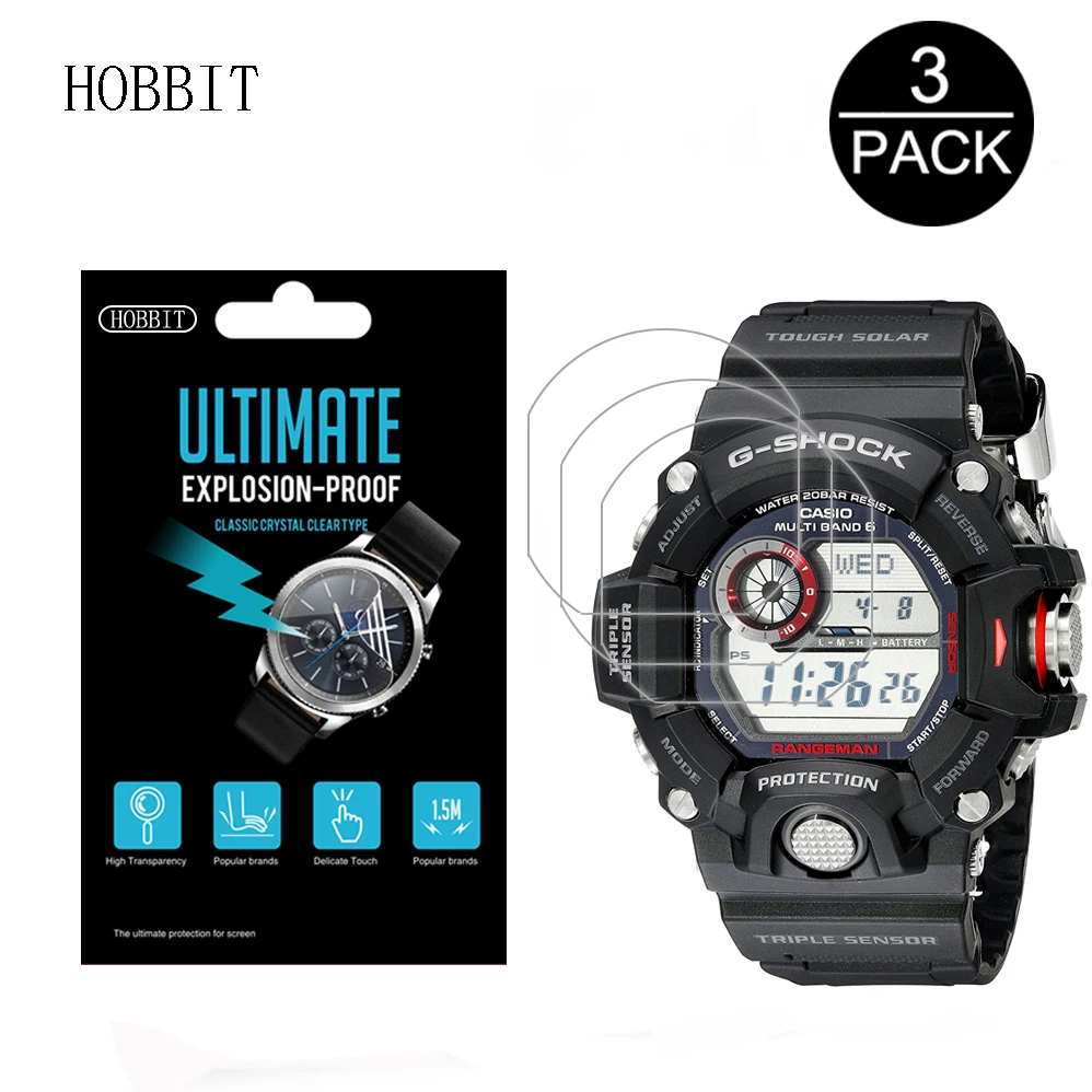 3 шт. защитная пленка для экрана Casio GW9400 мужских часов GShock Sport защиты от царапин