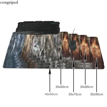 

Keyboard Mouse pad The Hobbit Drago Large table mat laptop computer keyboard Rug Rubber Mat XL 900X300 M M Stitched Edge