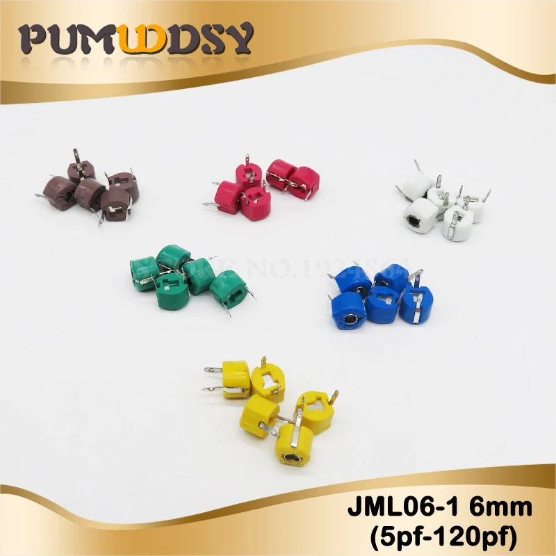 

20pcs JML06-1 6mm 5PF 10PF 20PF 30PF 40PF 50PF 60PF 70PF trimmer Adjustable capacitor 5P 10P 20P 30P 40P 50P 60P 70P 120P