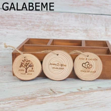 С логотипом по индивидуальному заказу, деревянная бирка Персонализированные Свадебные сувениры бирки в деревенском стиле свадебный душ ярлыки деревянный подарок Свадебные бирки