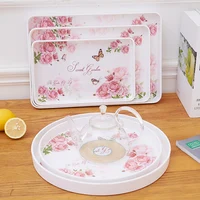 39cm,35cm,30cm round dish plate Square Trays for Party/Hotel/Home Dinner Plate Dish  for Snacks Fruit Milk 1