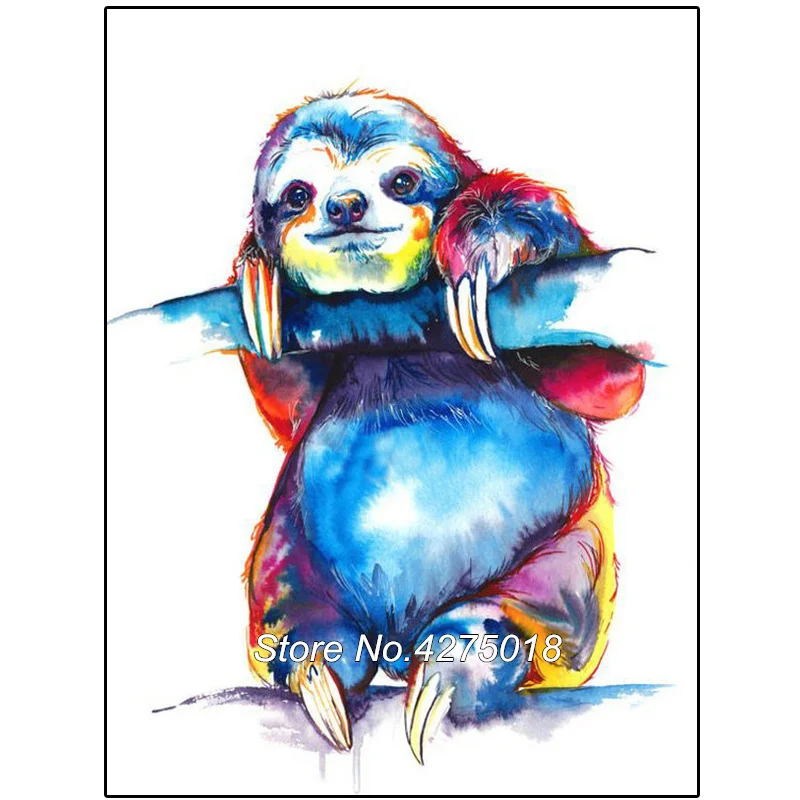 

5D Diamond Mosaic Embroidery Animal Painted Sloth Diy Diamond Painting Cross Stitch Square Diamond Set Unfinish Decorative CX812