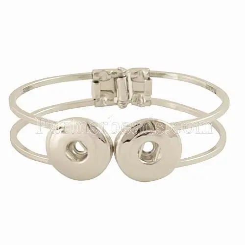 

10pcs/lot Partnerbeads Snaps Jewelry Bracelets Fit 18mm Metal Snap Button Changeable Bracelets&Bangles KB0532