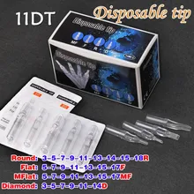 UPTATSUPPLY 11DT 50 шт./партия одноразовый прозрачный пластиковый наконечник со стерильной пластиковой татуировкой для татуировок