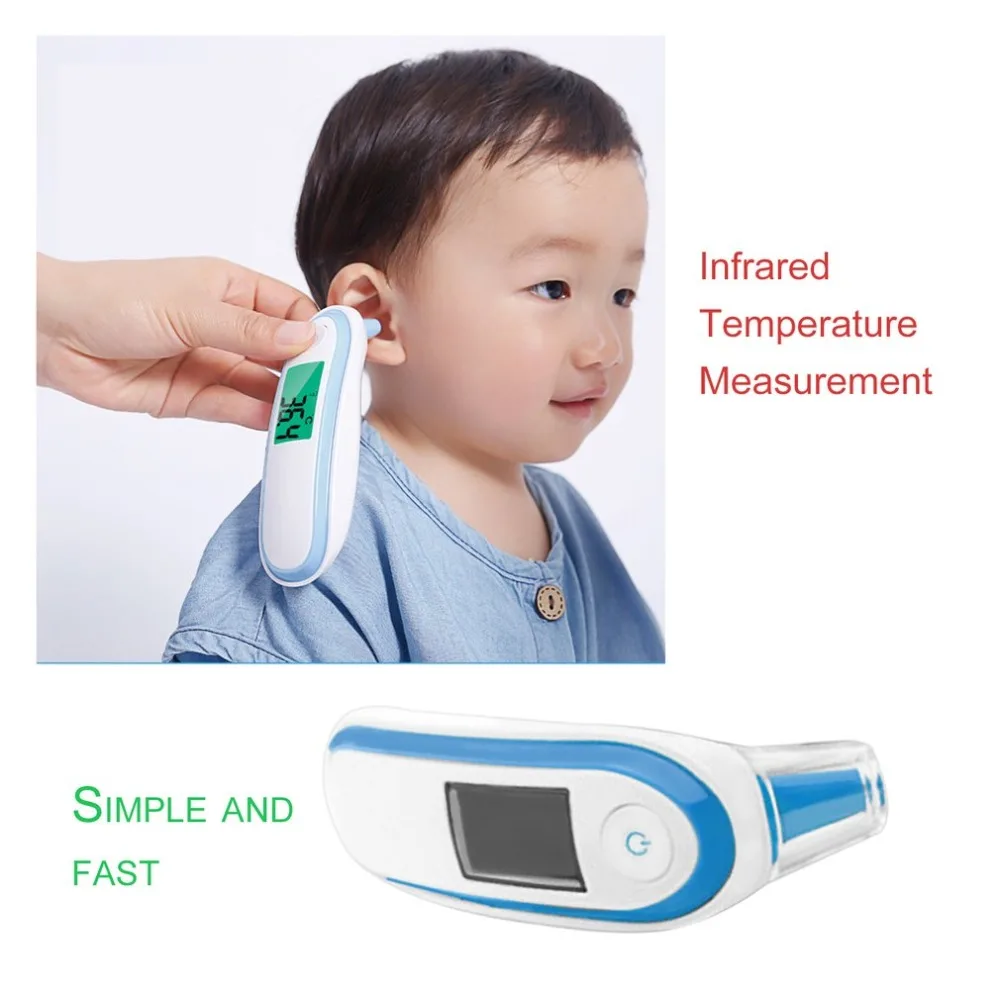 

Digital Infrared IR LCD Ear Thermometer Portable Travel Adult Baby Forehead Thermometer Body Fever Measurement Termometro Meters