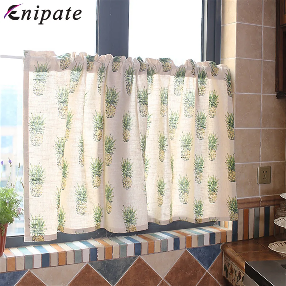 Enipate Mediterranean American Style Short Curtain Fresh Pineapple