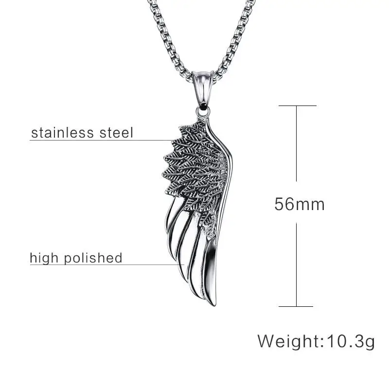 Meaeguet-Punk-Guards-Necklaces-Pendant-For-Men-Stainless-Steel-Box-Chain-Guardian-Angel-Wings-Necklace-Collier - 