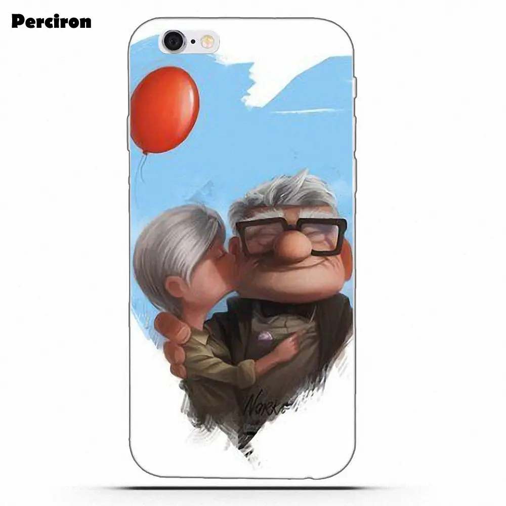 Мультфильм красота вверх Pixar Карл и Элли для iPhone 4 4S 5 5C SE 6 S 7 8 Plus X Galaxy S5 S6 S7 S8 Grand Core II