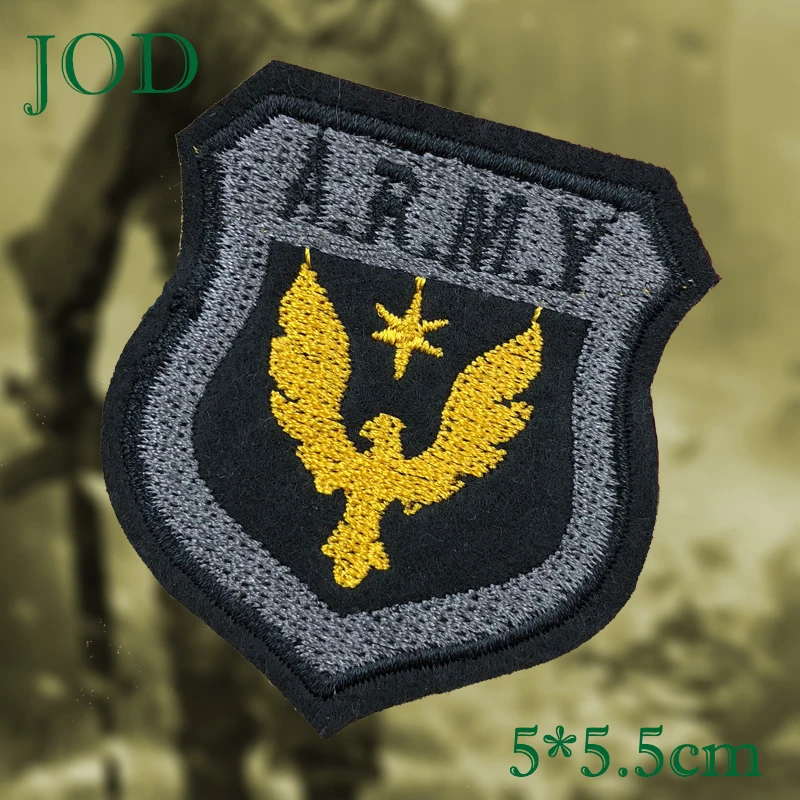 JOD 5*5.5cm DIY ARMY Badges Iron on Military Patches for Clothes