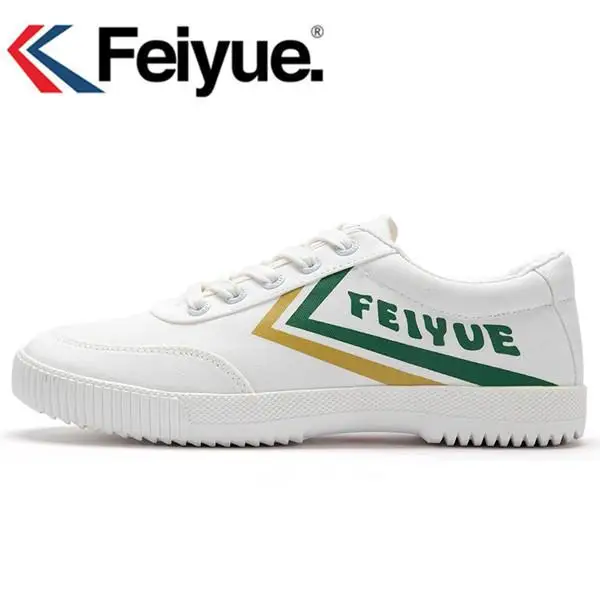 Оригинальная французская обувь Feiyue; Новинка года; Классическая обувь для боевых искусств; китайская мужская обувь для кунг-фу; женская обувь - Цвет: Yellow green logo