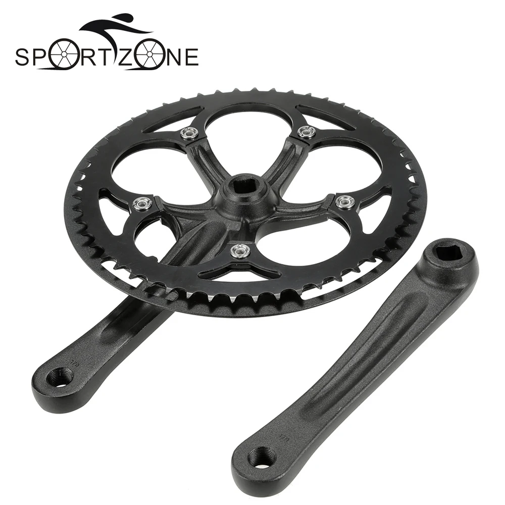 Bike Cranksets Chainwheel Road Bike Bicycle Crankset CNC Aluminum 52T