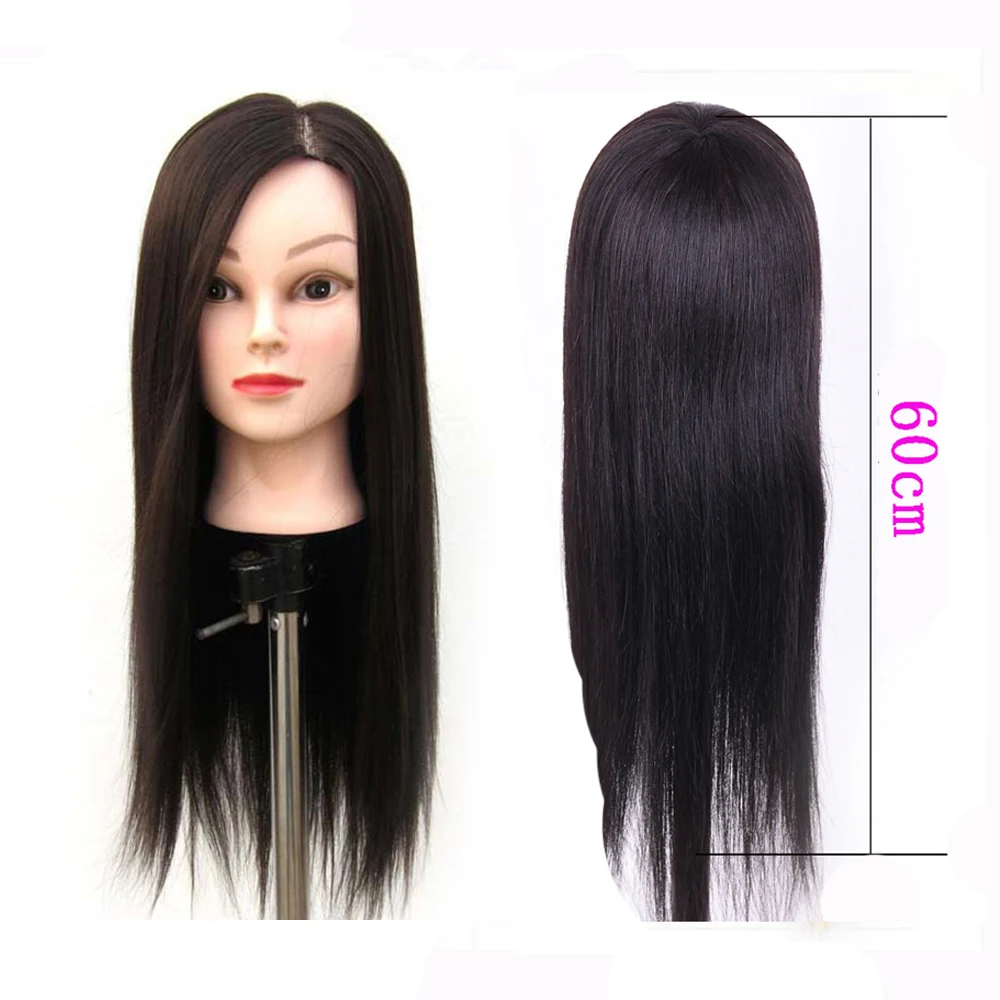 

Long Hairstyle Training Doll Head Cosmetology Head Mannquin Head With Straight Synthetic Hair Manikin Head