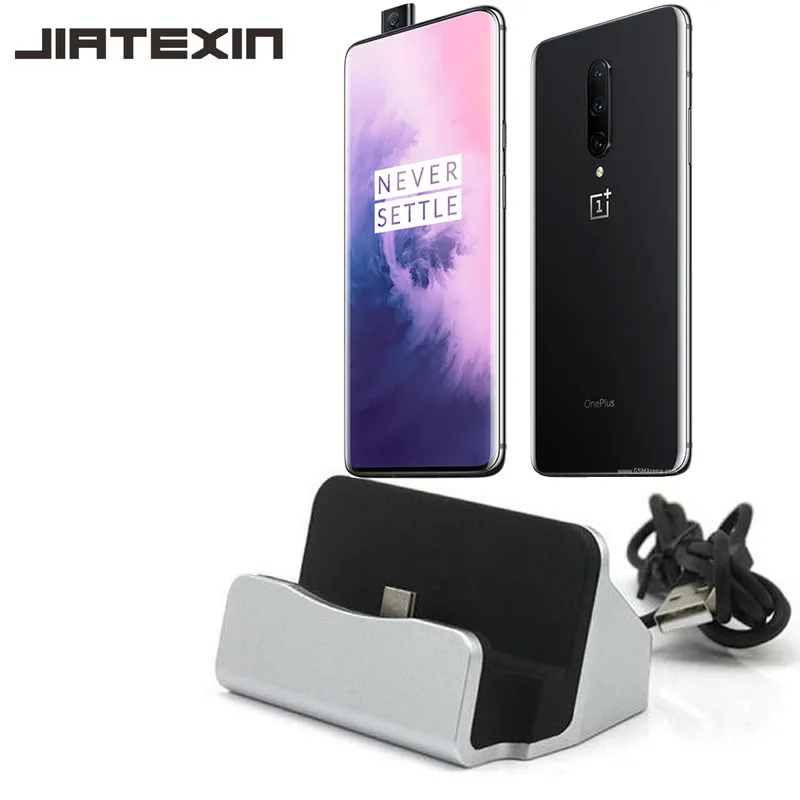 

JIATEXIN For OnePlus 7 Pro Desktop Data Sync Type-C USB Cable Dock Charger Station For One Plus 7 Charging Dock Adapter