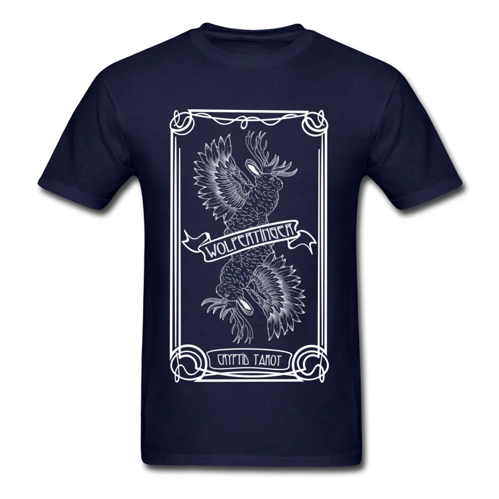 Summer Tops Shirt Summer/Fall 2018 Popular Round Neck 100% Cotton Fabric Tee-Shirt Men Tshirts Cryptid Tarot Series Wolpertinger Cryptid Tarot Series Wolpertinger navy