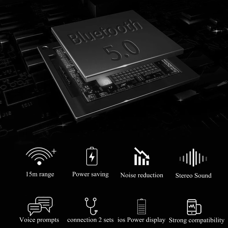 2018 новые мини Bluetooth V5.0 TWS наушники беспроводные стерео звук спортивные с